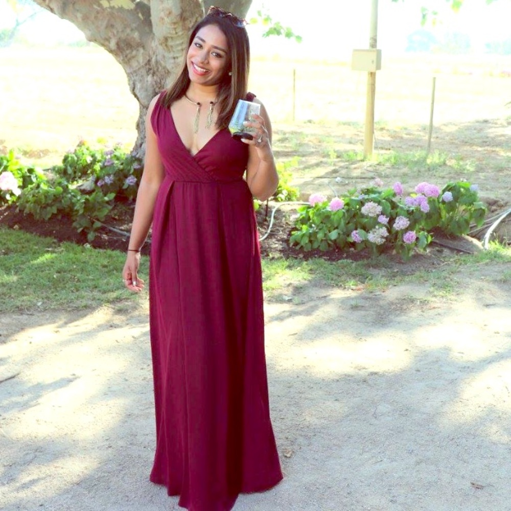 Maroon Wedding Guest Dress
